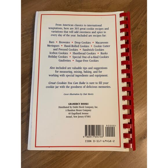 Great Cookies You Can Bake by Lois Hill 1992  Softcover Vtg 365 Fabulous Cookies - Picture 3 of 10